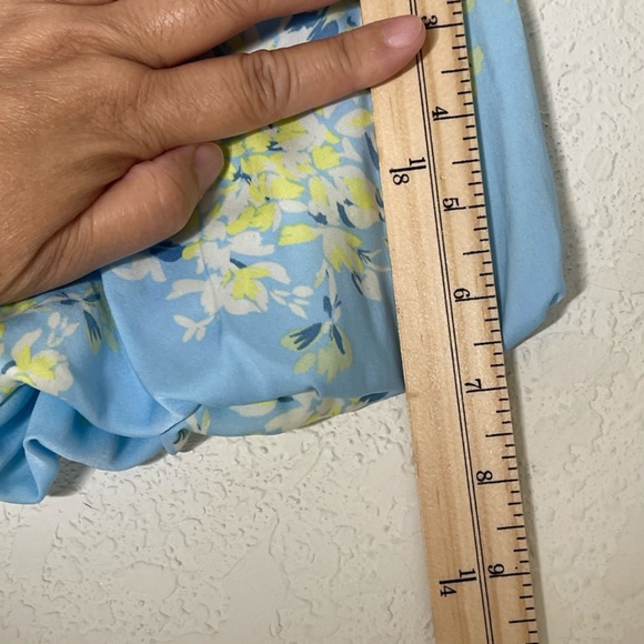 Free People Laura Printed Midi Floral Dress Size XS Blue Lined Strappy Open Back - Picture 12 of 16